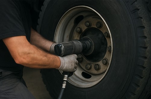 LKW Reifen Nahaufnahme